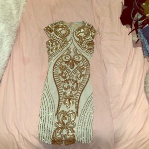 Fashionnova Short Sleeve Sequin Mini Dress